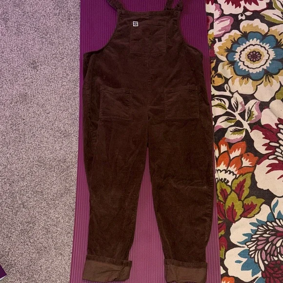 Limited Edition Lucy & Yak Brown Corduroy Dungarees UK 20L/ US 16L - Picture 2 of 9
